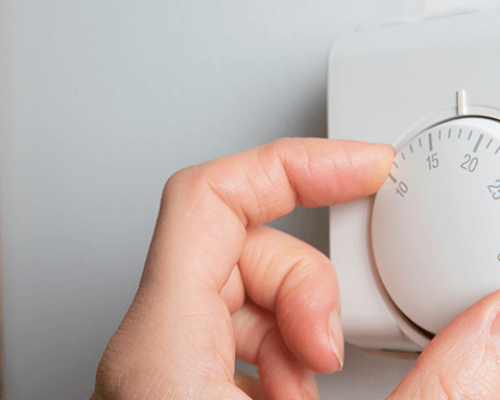 Boiler Thermostat being turned up for winter